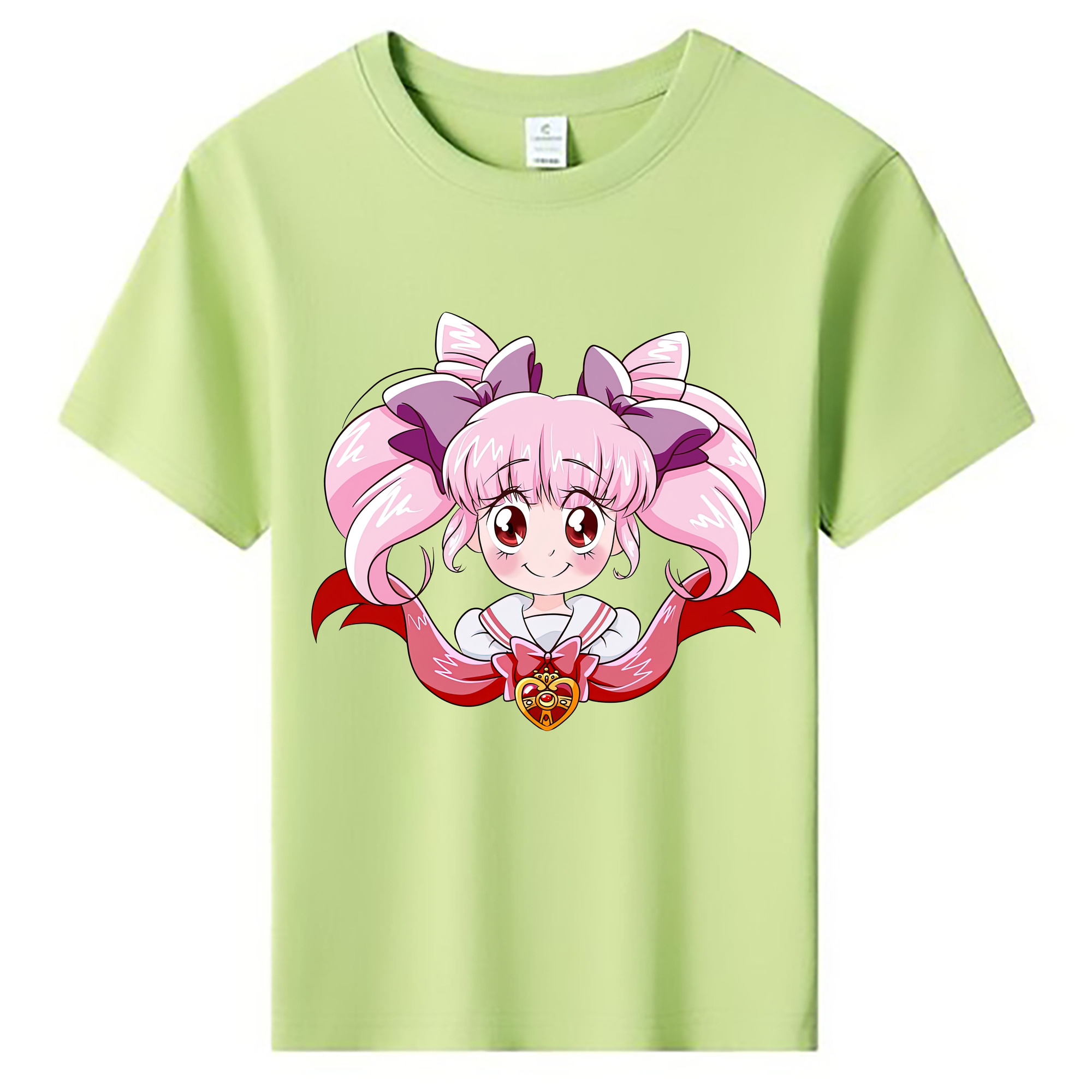 （画像用） 美少女戦士セーラームーン ちびうさ Sailor Moon Chibiusa Tsukino Usagi Small Lady Serenity 綿100％キッズTシャツ（フロントプリント）